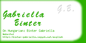 gabriella binter business card